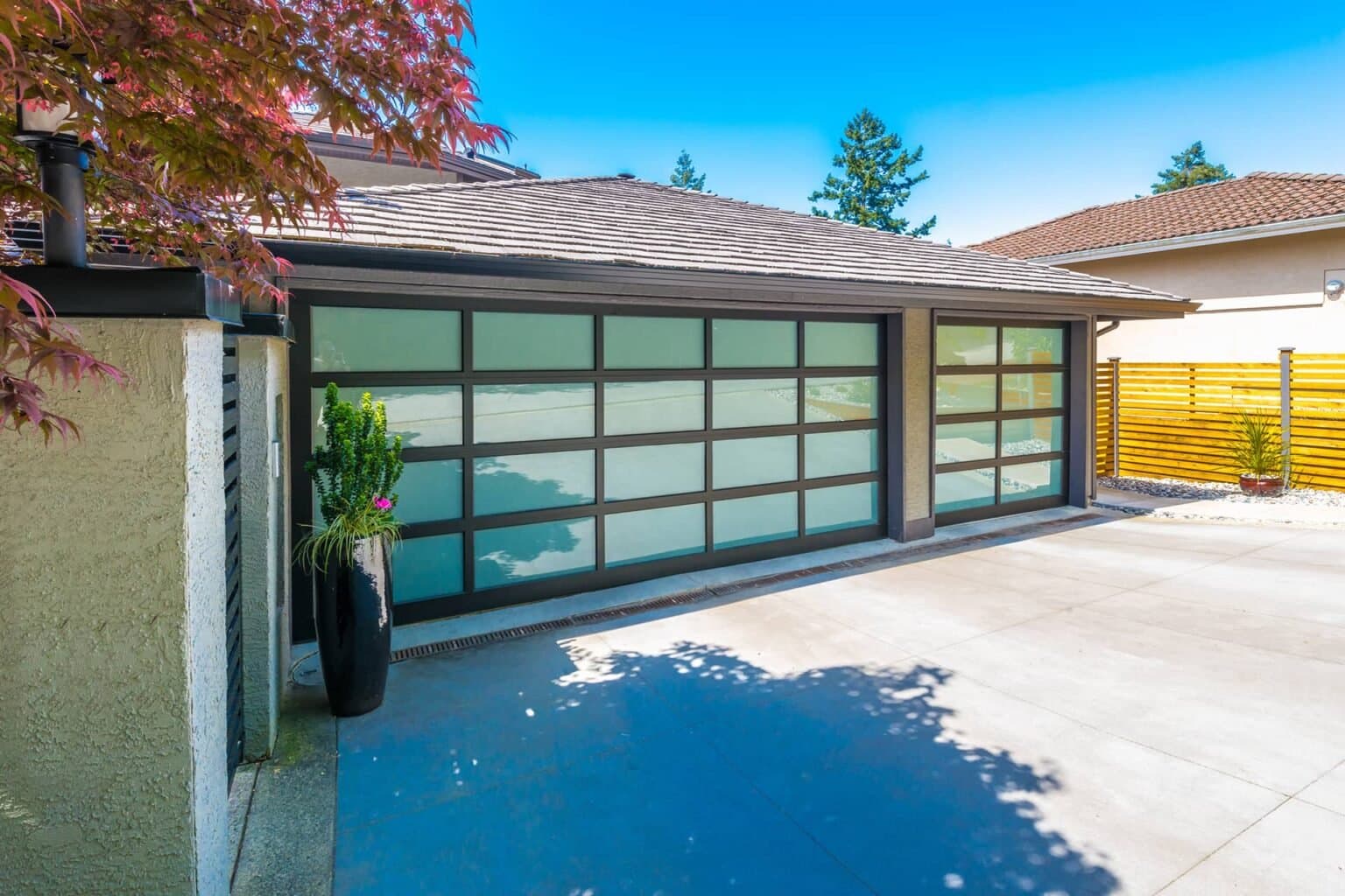 New residential garage door